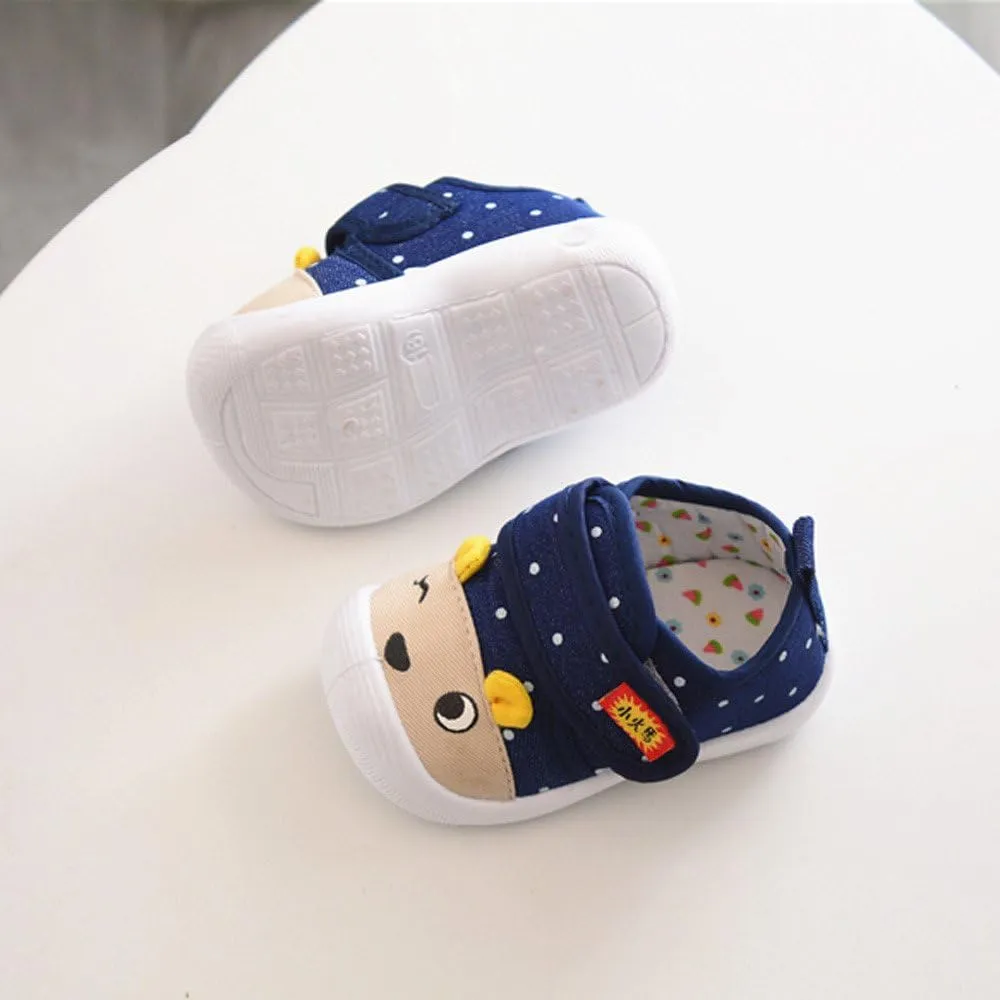 Tennis Shoes for Girls Squeaky Infant Sneakers Cartoon Sole Shoes Baby Kids Boys Soft Anti-Slip Girls Baby Sneakers