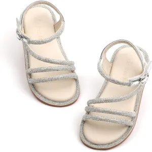 THEE BRON Toddler Girls Dress Sandals Kids Butterfly Floral Summer Sandalias Shoes