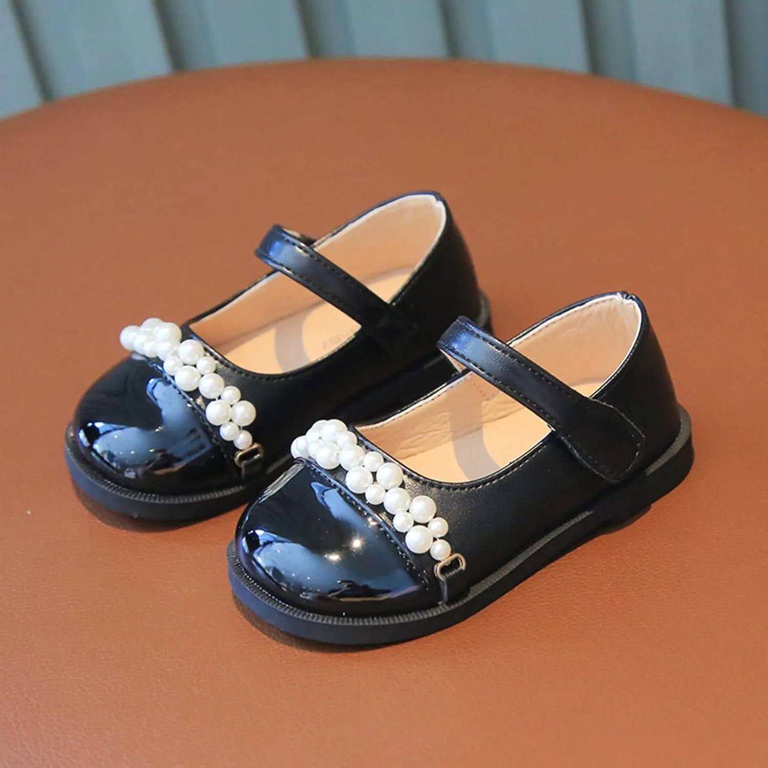 Toddler and Girls Casual Shoes Fashion Autumn Thick Sole Round Toe Buckle Dress Shoes Girls Sneaker