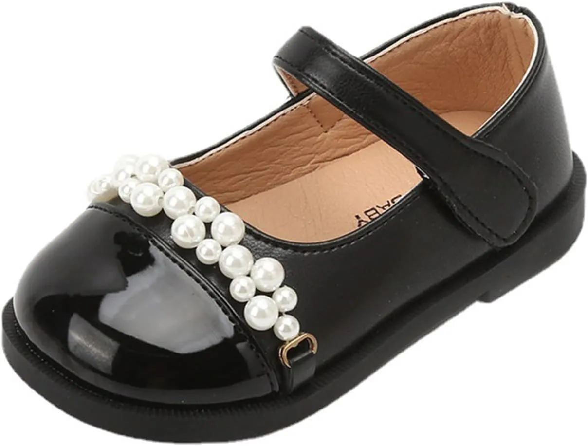 Toddler and Girls Casual Shoes Fashion Autumn Thick Sole Round Toe Buckle Dress Shoes Girls Sneaker