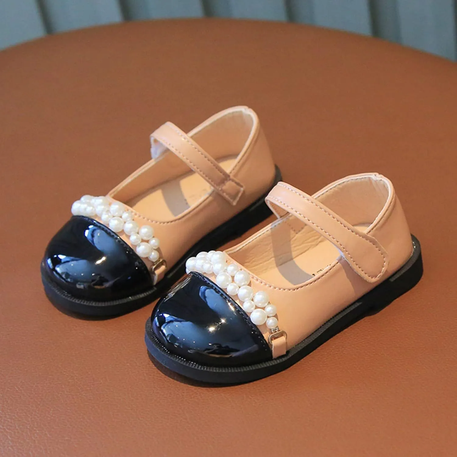Toddler and Girls Casual Shoes Fashion Autumn Thick Sole Round Toe Buckle Dress Shoes Girls Sneaker