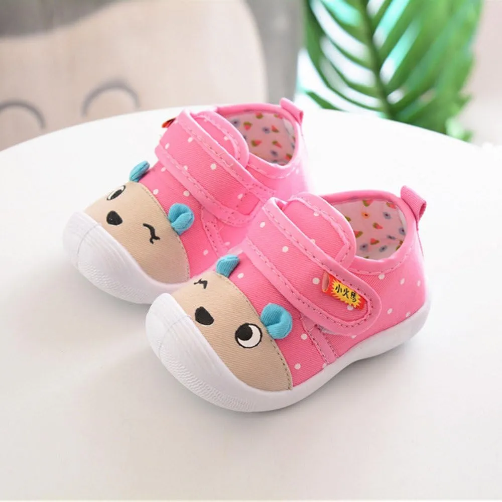 Toddler artoon Animal Sneaker Shoes Baby Boys Kids Soft Sole Non Slip Sport Shoes Infant First Walking Flat Shoes