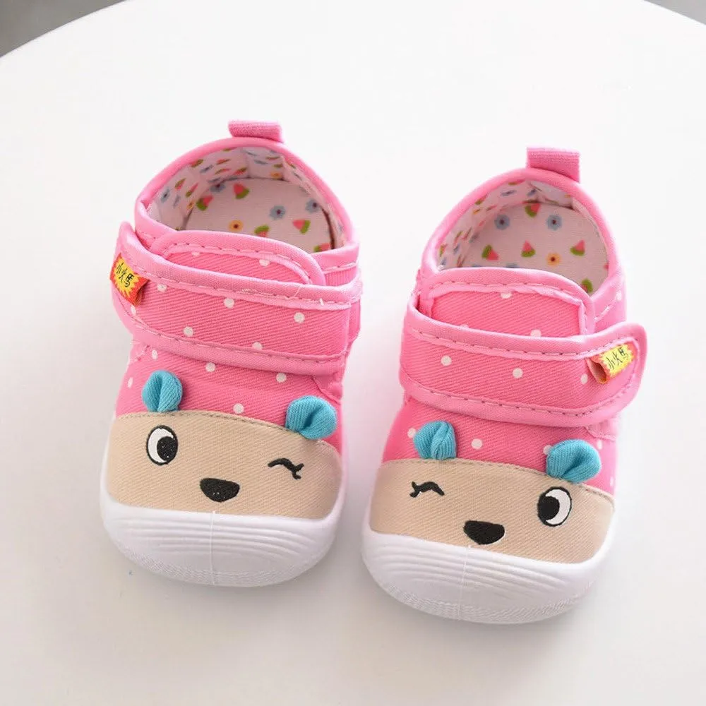 Toddler artoon Animal Sneaker Shoes Baby Boys Kids Soft Sole Non Slip Sport Shoes Infant First Walking Flat Shoes