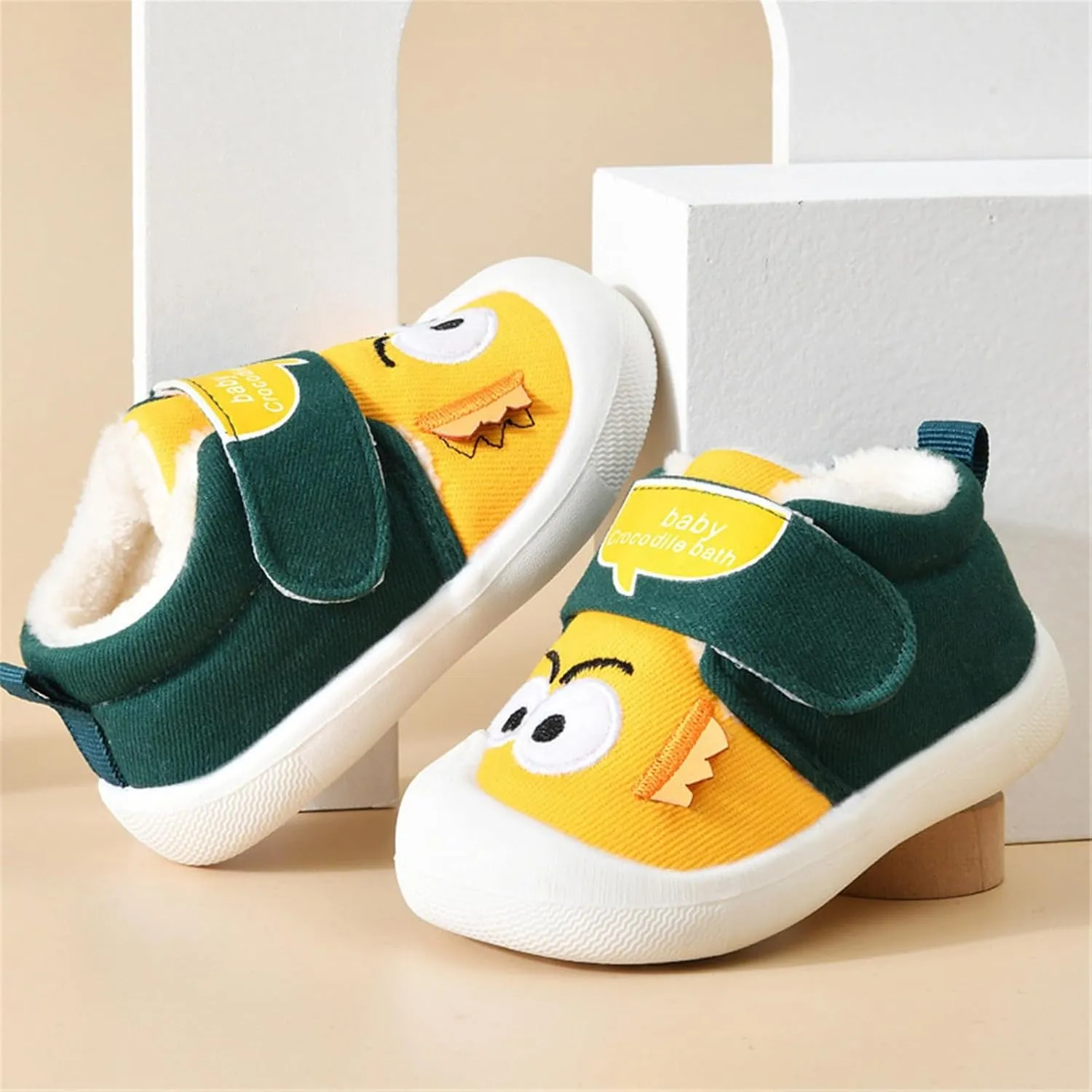 Toddler Baby Boy Girl Sneakers Fall and Winter Soft Sole Non Slip Padded Cotton Shoes High Neck Shoes for Boys