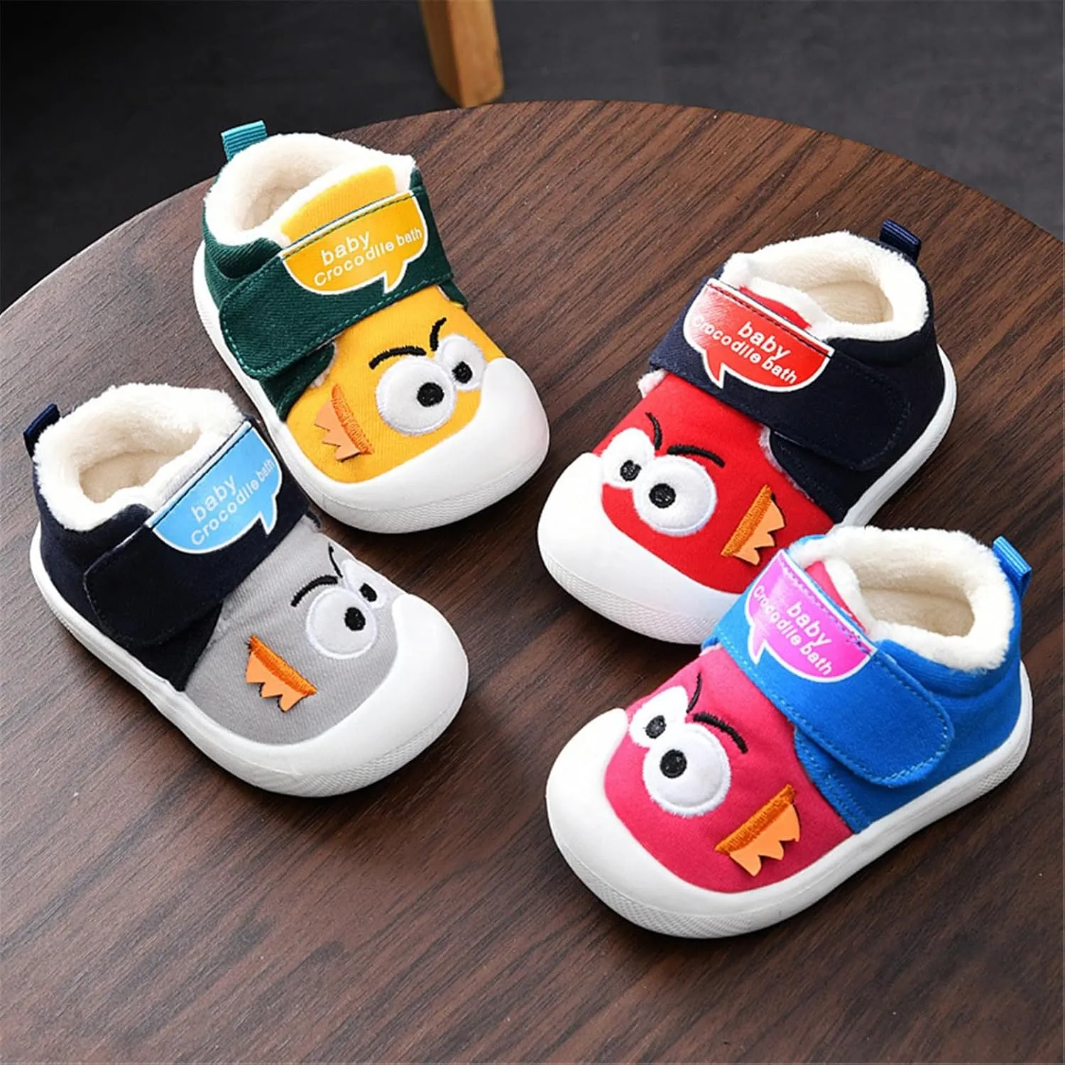 Toddler Baby Boy Girl Sneakers Fall and Winter Soft Sole Non Slip Padded Cotton Shoes Lightweight Shoes 4c Boy