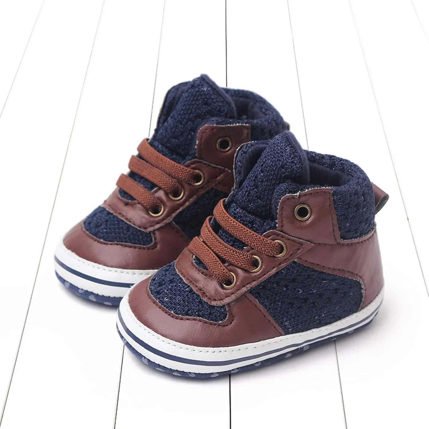 Toddler Baby Boys Girls High Tops Ankle Sneakers Infant Soft Sole Anti-Slip Prewalker Warm First Walking Shoes