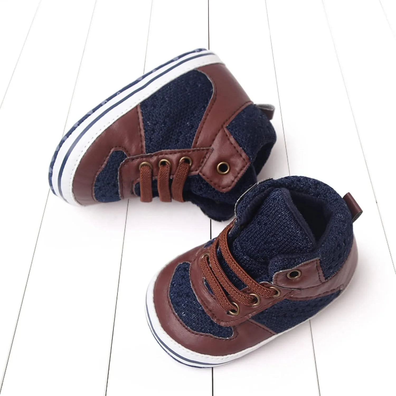 Toddler Baby Boys Girls High Tops Ankle Sneakers Infant Soft Sole Anti-Slip Prewalker Warm First Walking Shoes