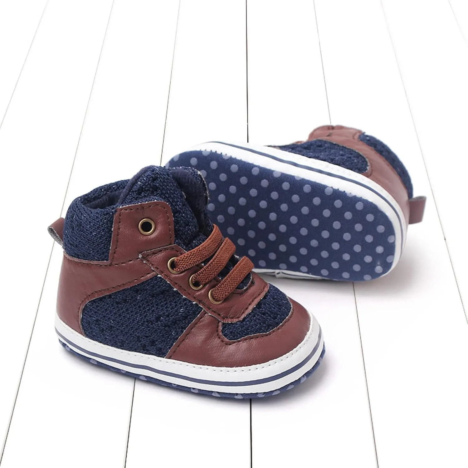 Toddler Baby Boys Girls High Tops Ankle Sneakers Infant Soft Sole Anti-Slip Prewalker Warm First Walking Shoes