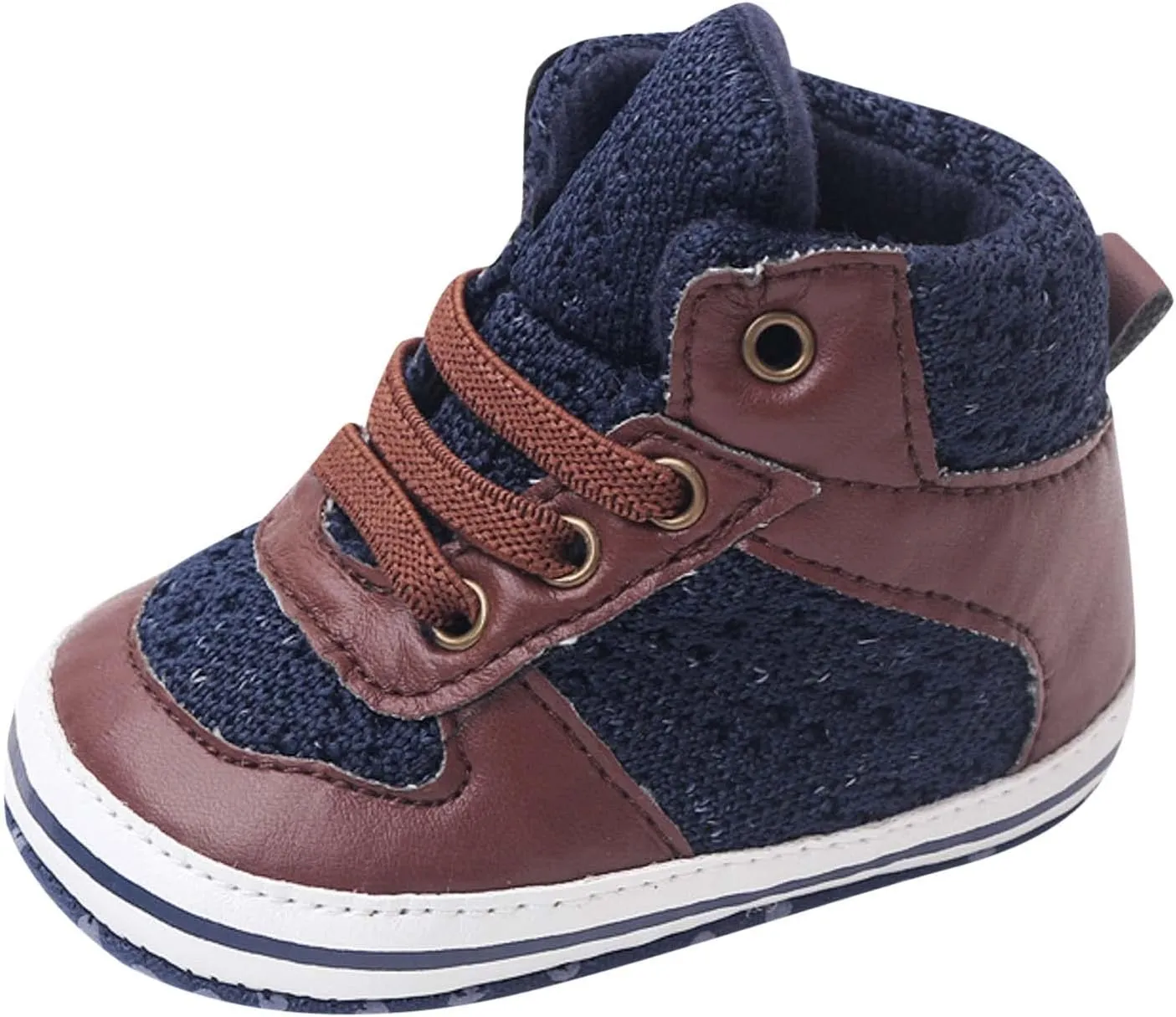 Toddler Baby Boys Girls High Tops Ankle Sneakers Infant Soft Sole Anti-Slip Prewalker Warm First Walking Shoes