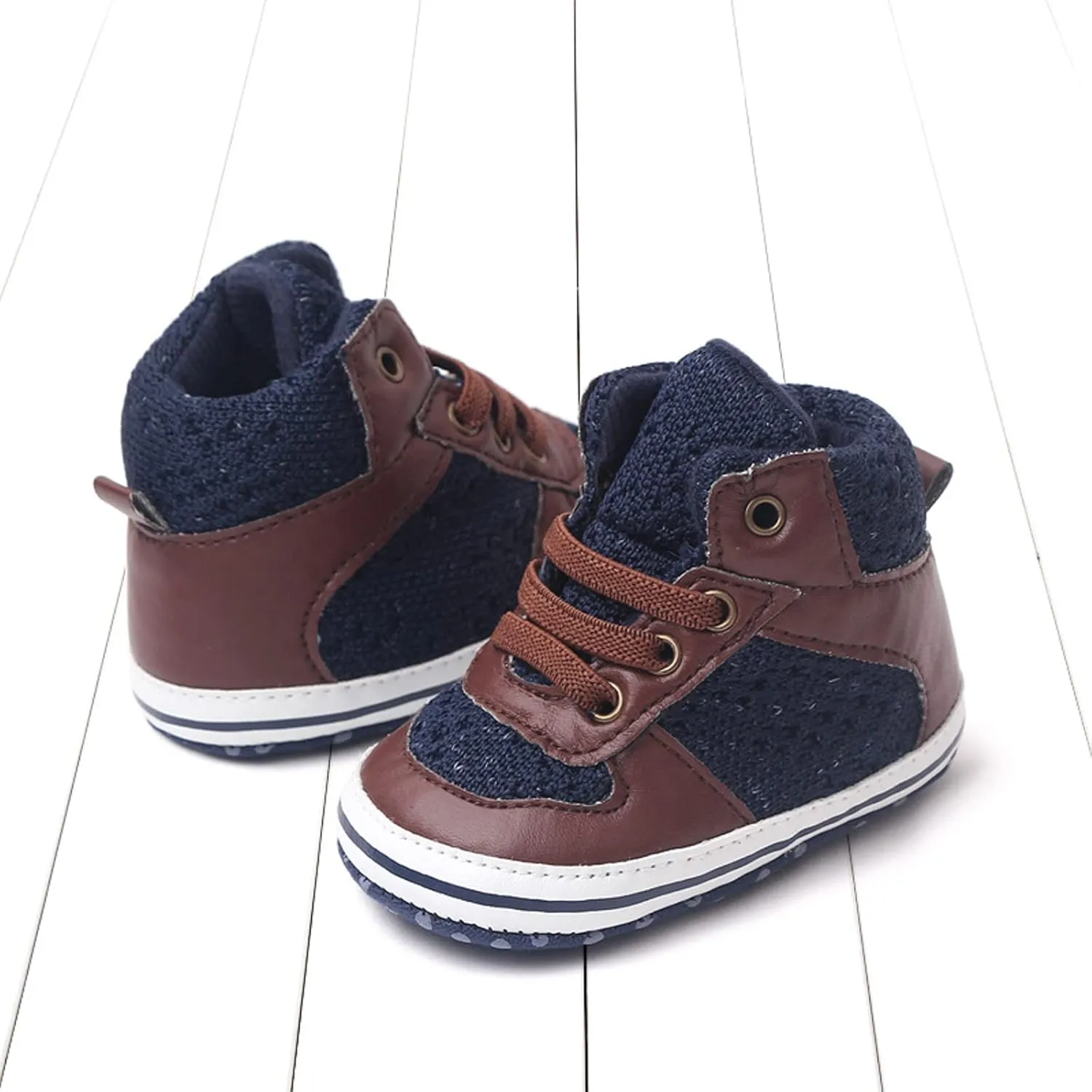Toddler Baby Boys Girls High Tops Ankle Sneakers Infant Soft Sole Anti-Slip Prewalker Warm First Walking Shoes