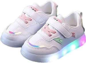 Toddler Baby Boys Glitter Sneakers Flat Strap Ankle Sequins Cute Sport Shoes Infant Newborn Girls First Walking Sneakers