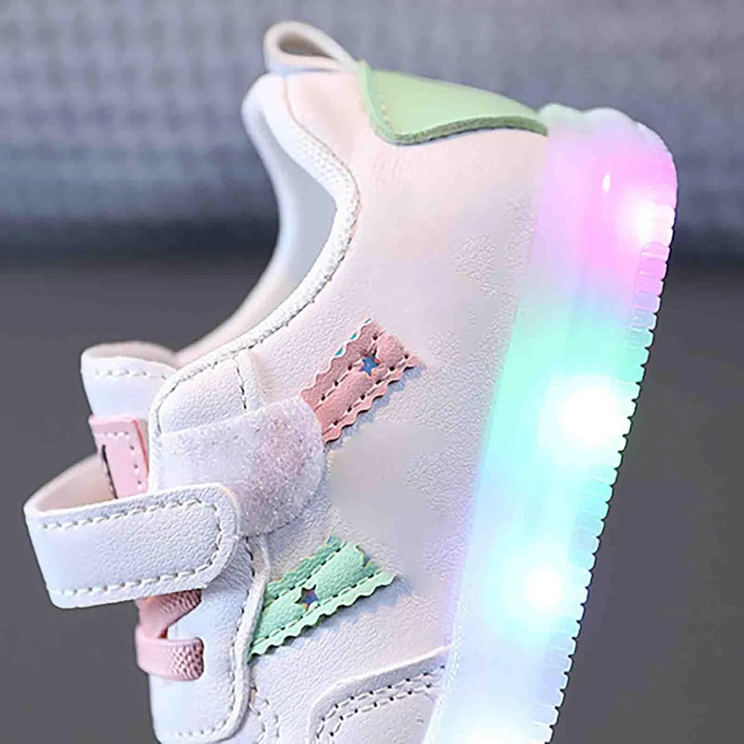 Toddler Baby Boys Glitter Sneakers Flat Strap Ankle Sequins Cute Sport Shoes Infant Newborn Girls First Walking Sneakers