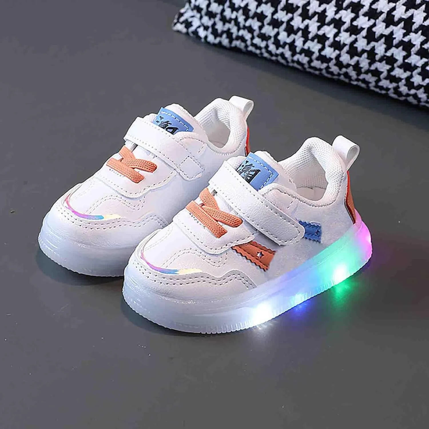 Toddler Baby Boys Glitter Sneakers Flat Strap Ankle Sequins Cute Sport Shoes Infant Newborn Girls First Walking Sneakers