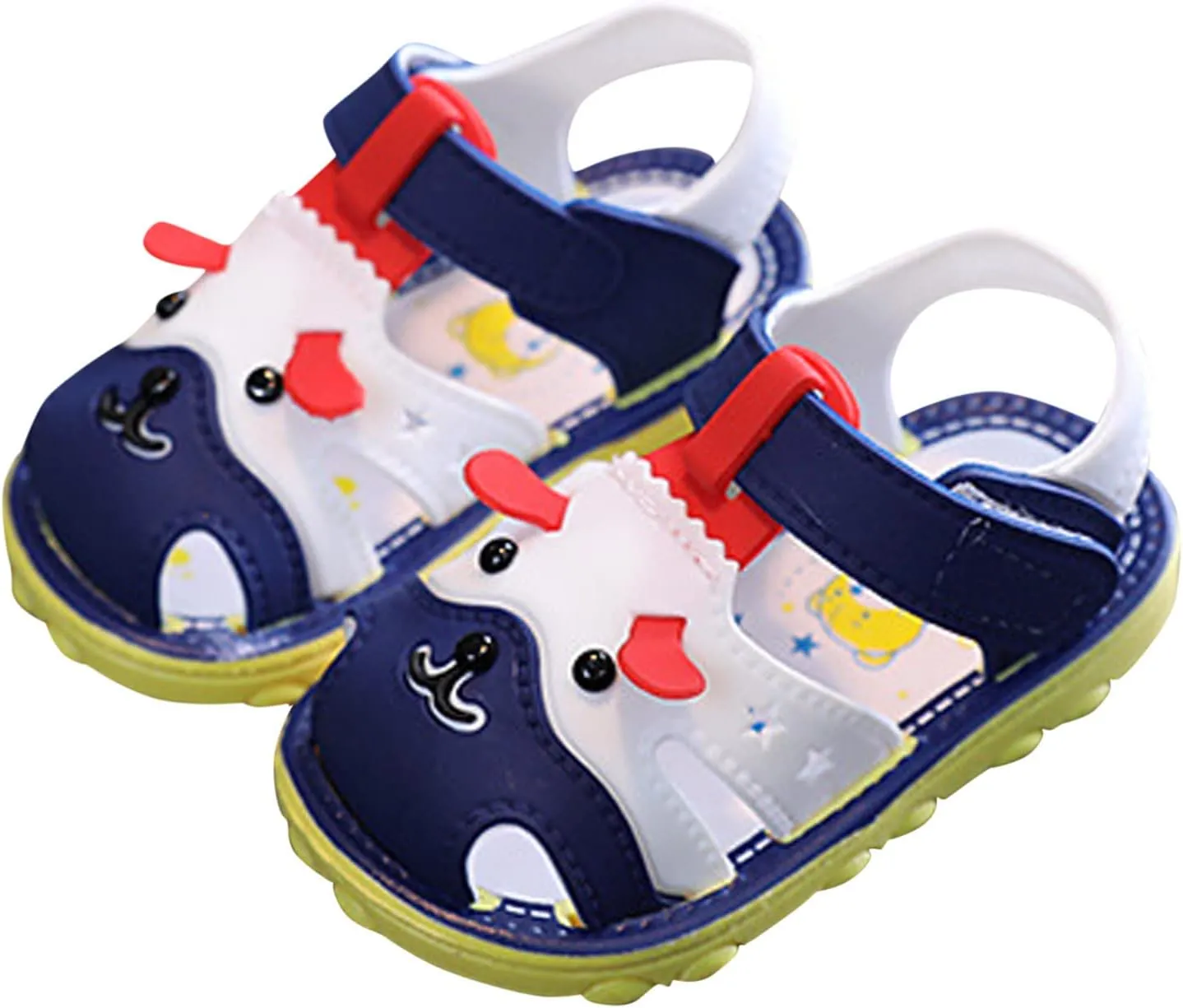 Toddler Baby Girl Boy Summer Sandals Cartoon Dog Shoes Non Slip Soft Sole First Walkers Prewalkers (Blue, 7 Toddler)