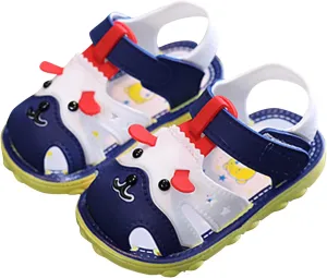 Toddler Baby Girl Boy Summer Sandals Cartoon Dog Shoes Non Slip Soft Sole First Walkers Prewalkers (Blue, 7 Toddler)