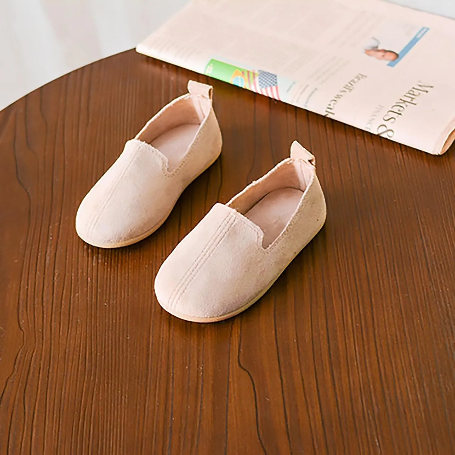 Toddler Baby Girls Shoes Fashion Girls Autumn Casual Shoes Solid Color Simple Flat Lightweight Shoes Children for