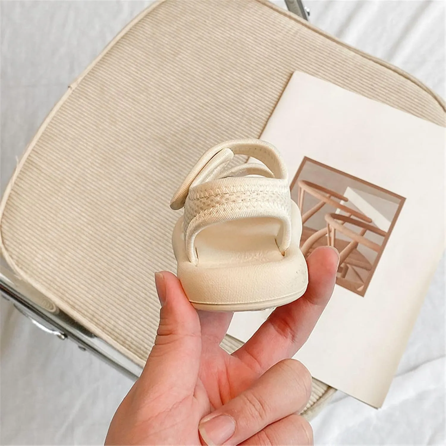 Toddler Baby Little Girl Summer Shoes Sandals Outdoor Beach Open Toe Anti-Slip Soft Sole Shoes (Black, 3.5 Big Kids)