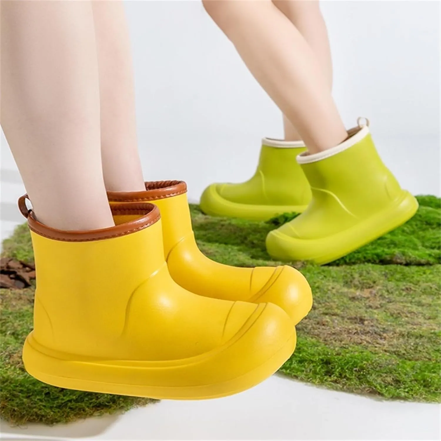 Toddler Baby Rain Boots Easy-on Soft Sole Anti Slip Lightweight Water-proof Garden Shoes Outer Wear Size 6 Toddler Boots
