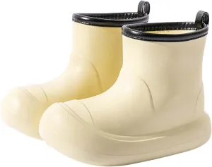 Toddler Baby Rain Boots Easy-on Soft Sole Anti Slip Lightweight Water-proof Garden Shoes Outer Wear Size 6 Toddler Boots