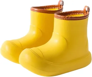 Toddler Baby Rain Boots Easy-on Soft Sole Anti Slip Lightweight Water-proof Garden Shoes Outer Wear Size 6 Toddler Boots
