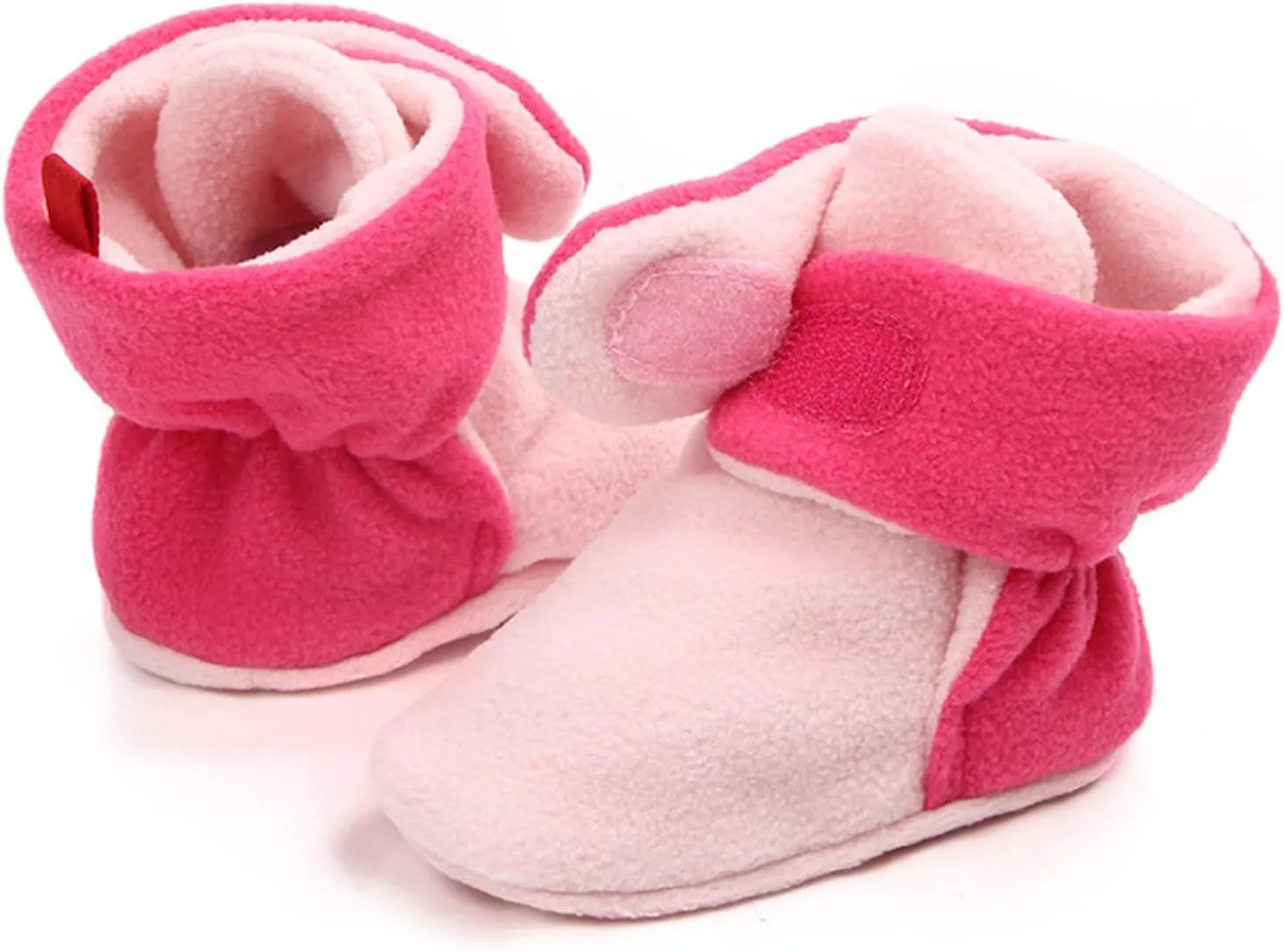 Toddler Baby Shoes Socks Solid Color Patchwork Knitted Plush Baby Socks Shoes for 0 to 12Months Toddler Girl Sandals