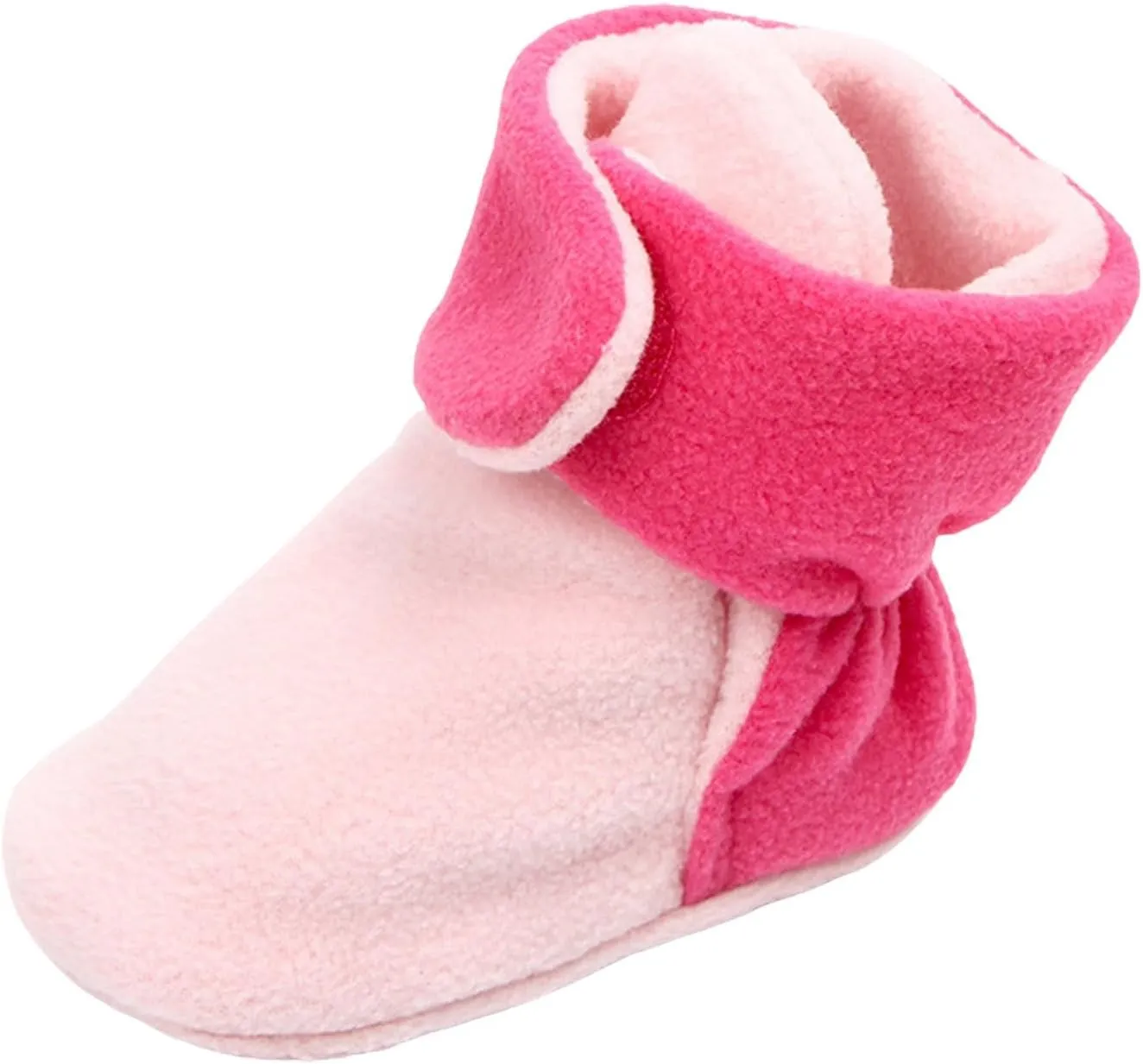Toddler Baby Shoes Socks Solid Color Patchwork Knitted Plush Baby Socks Shoes for 0 to 12Months Toddler Girl Sandals