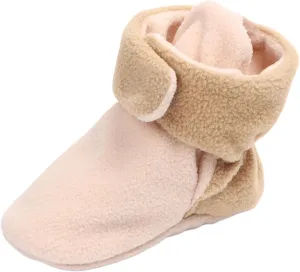 Toddler Baby Shoes Socks Solid Color Patchwork Knitted Plush Baby Socks Shoes for 0 to Infant Shoes Boys 6-12 Months