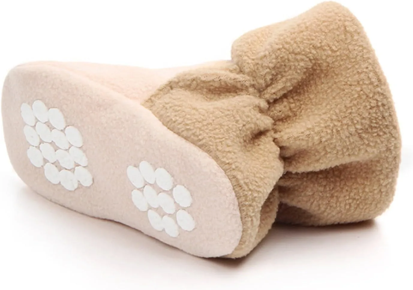 Toddler Baby Shoes Socks Solid Color Patchwork Knitted Plush Baby Socks Shoes for 0 to Infant Shoes Boys 6-12 Months