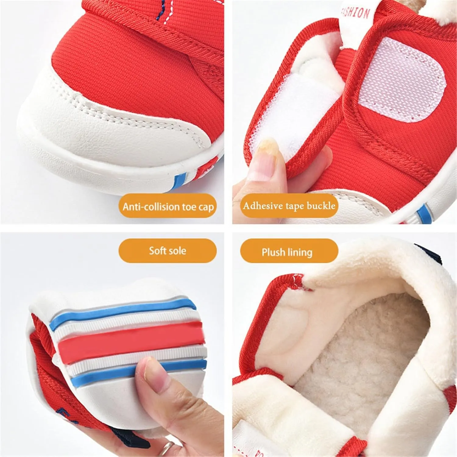 Toddler Boy Girl Shoes Shoes Fall and Winter Soft Bottom Non Slip Cotton Shoes Lightweight Sneakers Toddler Kid