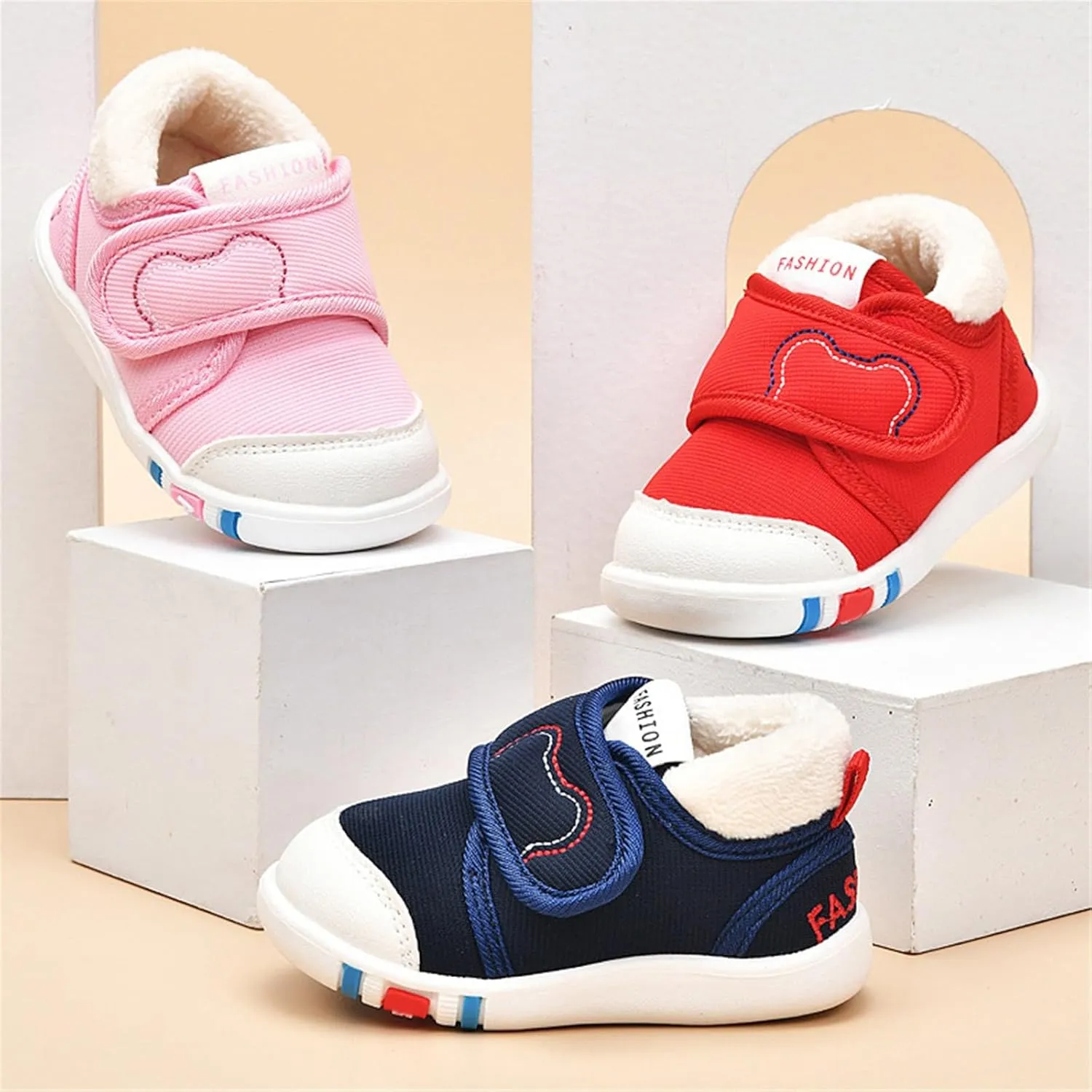 Toddler Boy Girl Shoes Shoes Fall and Winter Soft Bottom Non Slip Cotton Shoes Lightweight Sneakers Toddler Kid
