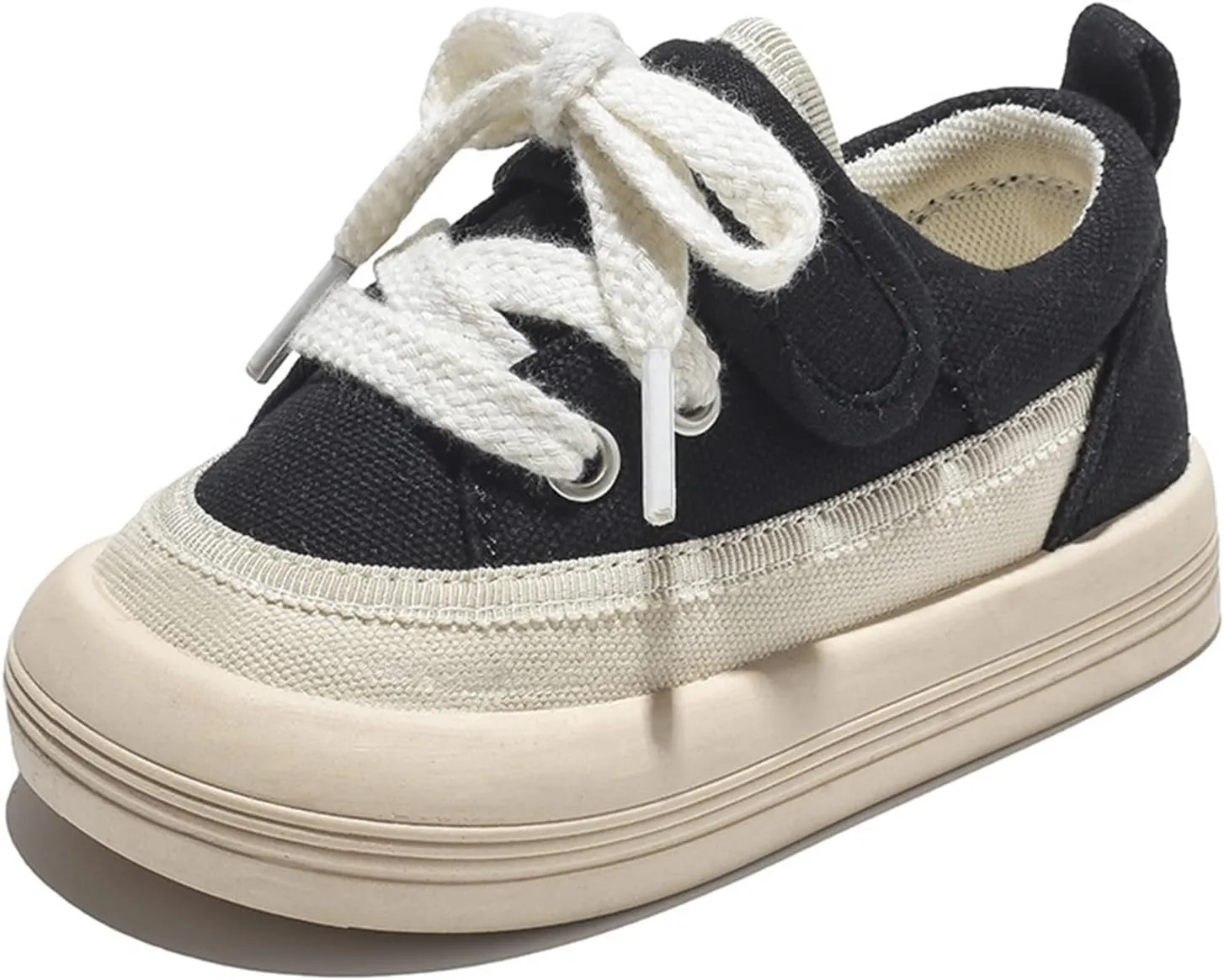 Toddler Boy Girl's Cotton Canvas Shoes Slip On Sneakers Rubber Sole Soft Lightweight Round Toe Shoes for Toddler