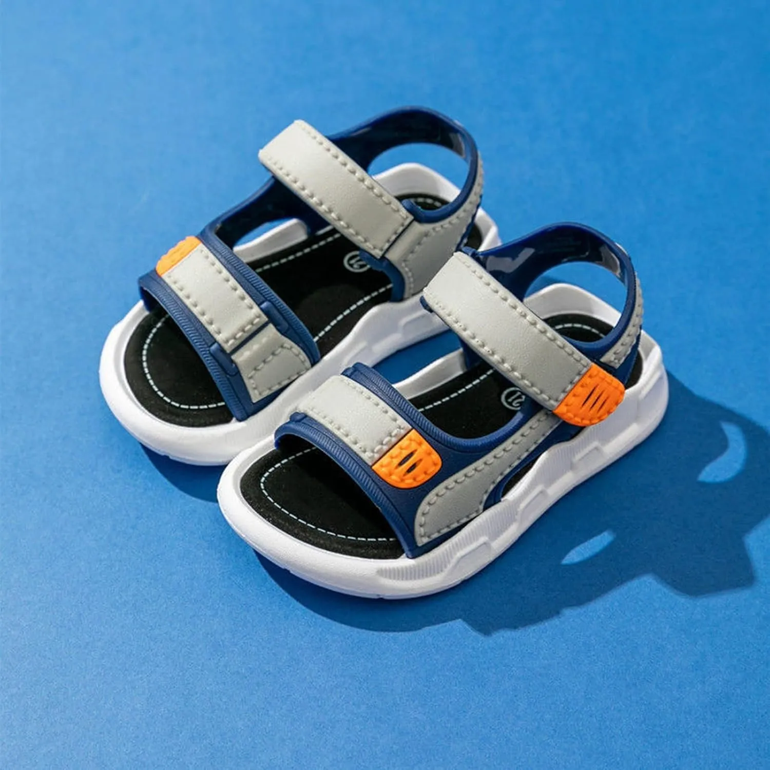 Toddler Boys Adjustable Strap Lightweight Sandals Non Slip Open Toe Breathable Quick-Drying Water Sandals for Kid