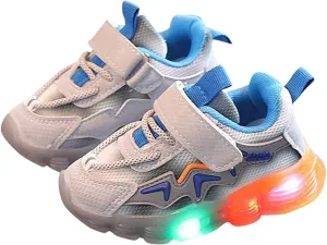 Toddler Boys Girls Light Up Shoes LED Flashing Lightweight Mesh Breathable Adorable Running Sneakers for Kids