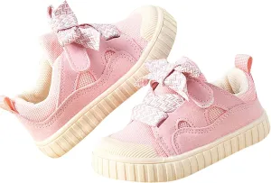 Toddler Bump Toe Sneaker Baby Anti-Slip Contrasting Color Lace-Up Canvas Infant Outdoor Soft Sole Running Shoes