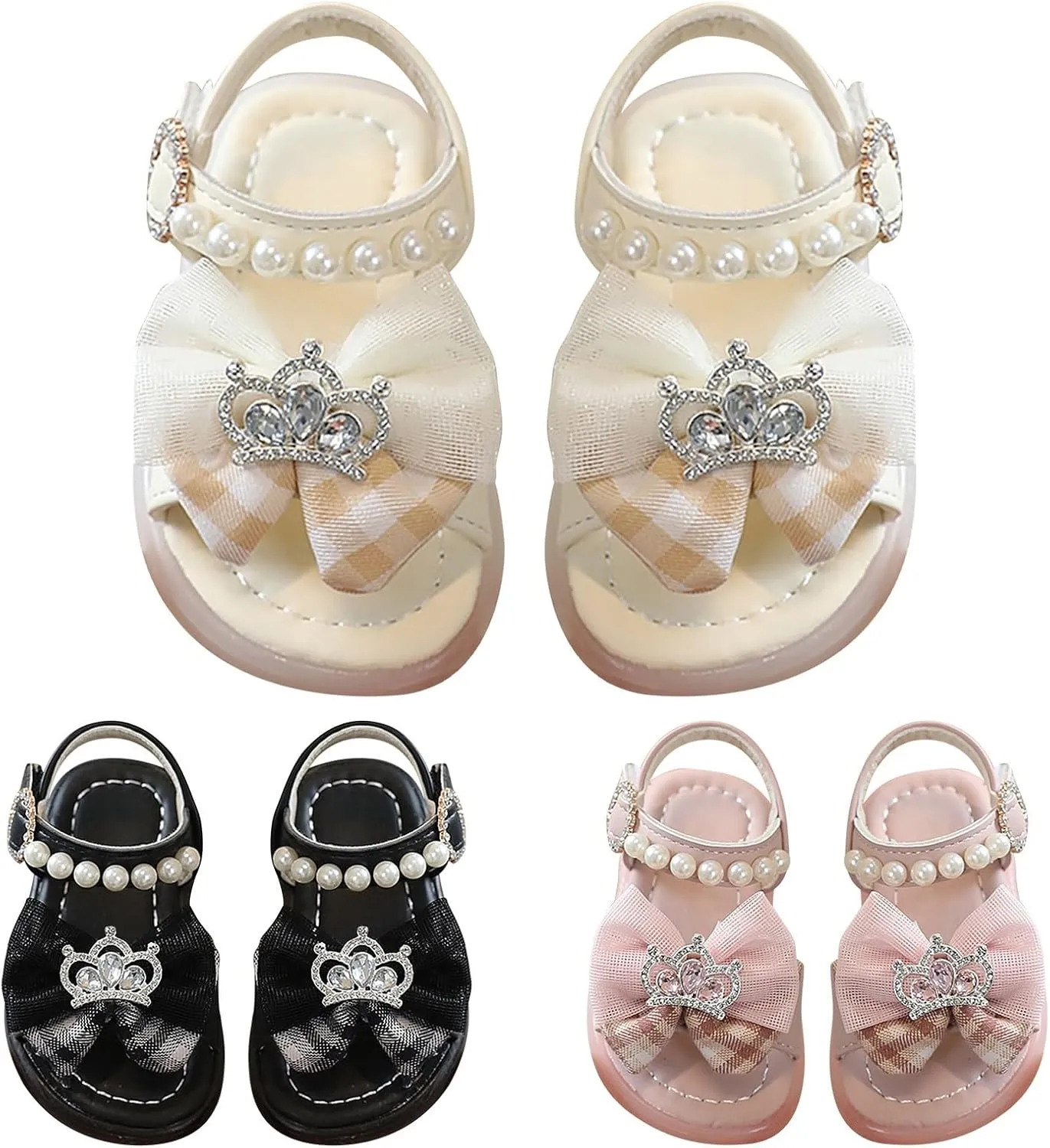 toddler girl dress sandal Children Wearing Beach Shoes Pearl Soft Sole