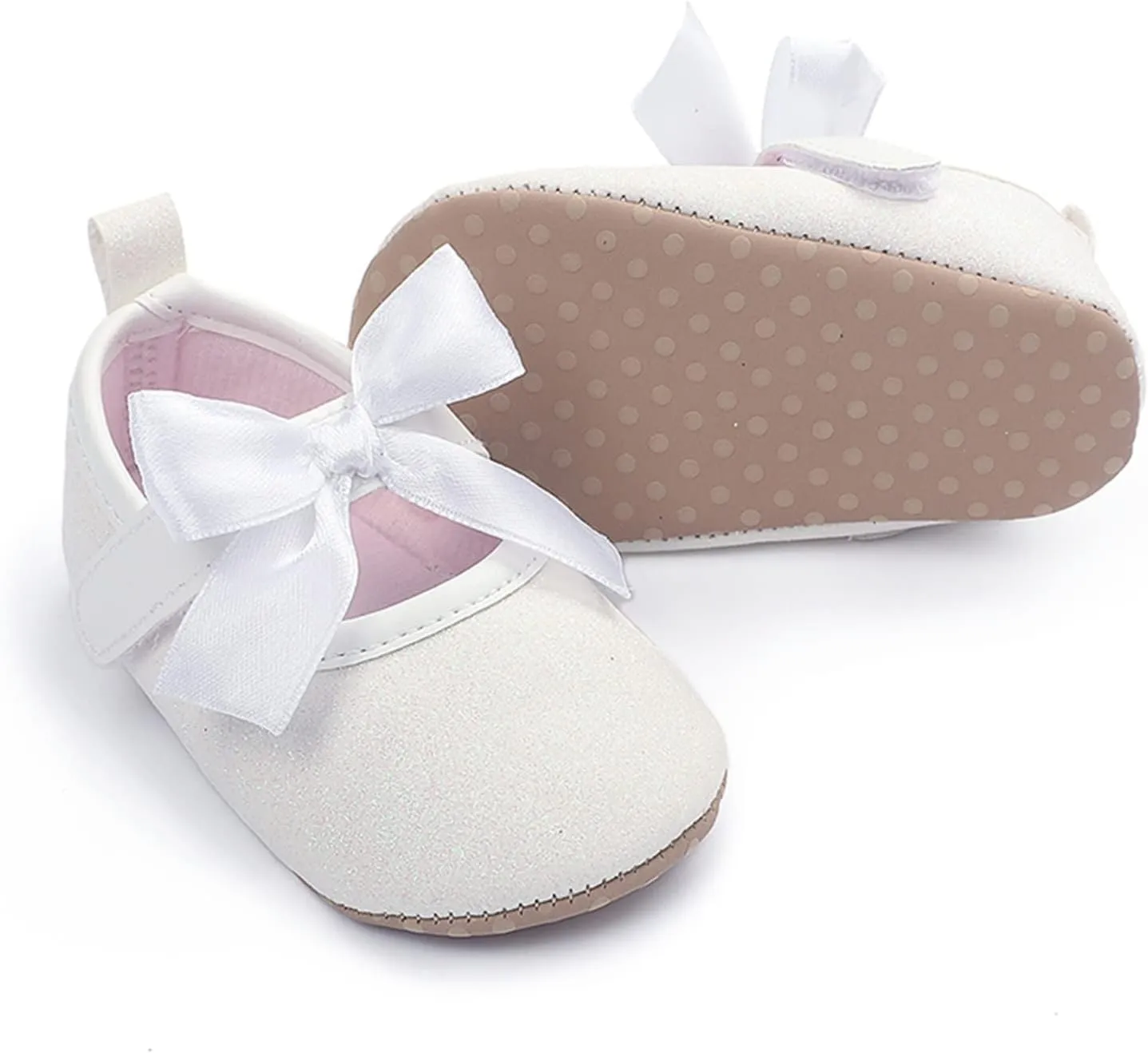 Toddler Girl Shoes Toddler Kids Infant Girls Soild Colour Bowknot Princress Shoes Soft Sole The Floor White Shoes