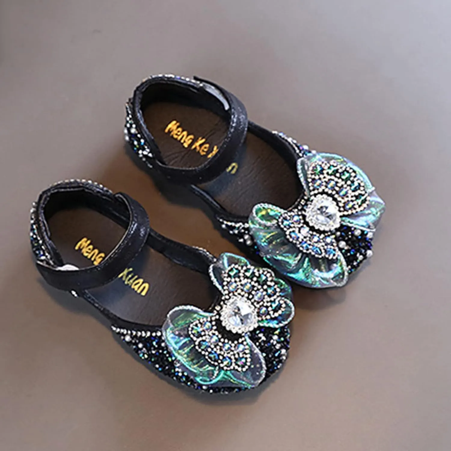 Toddler Girls Mary Jane Flat Shoes Bow Non-Slip Soft Sole Shoes Princess Wedding Party Shoes Baby Dress Shoes