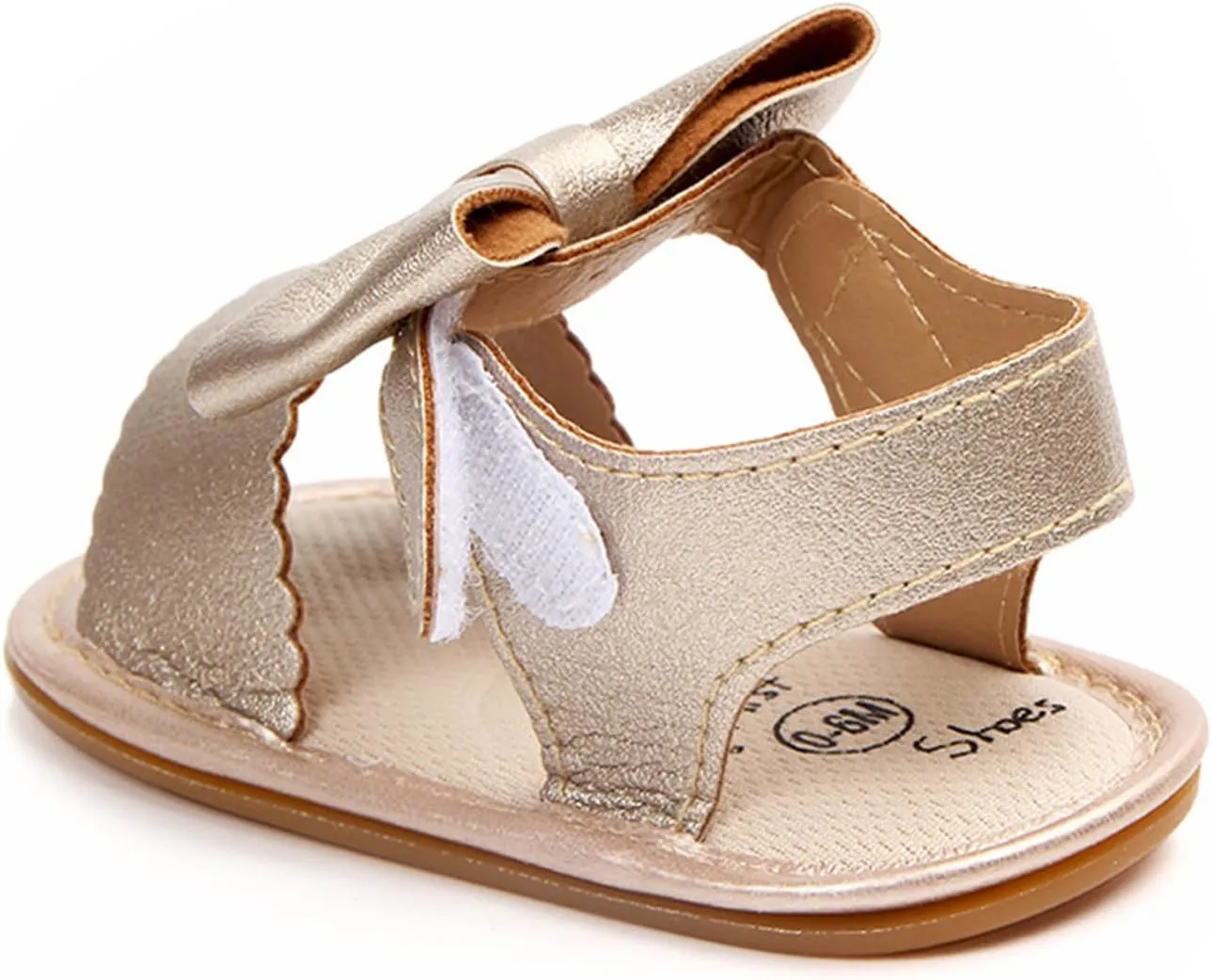 Toddler Girls Sandals Infant Summer Soft Solid Baby Anti Slip Bow Girls Shoes Crib Baby Shoes Kids Sandals