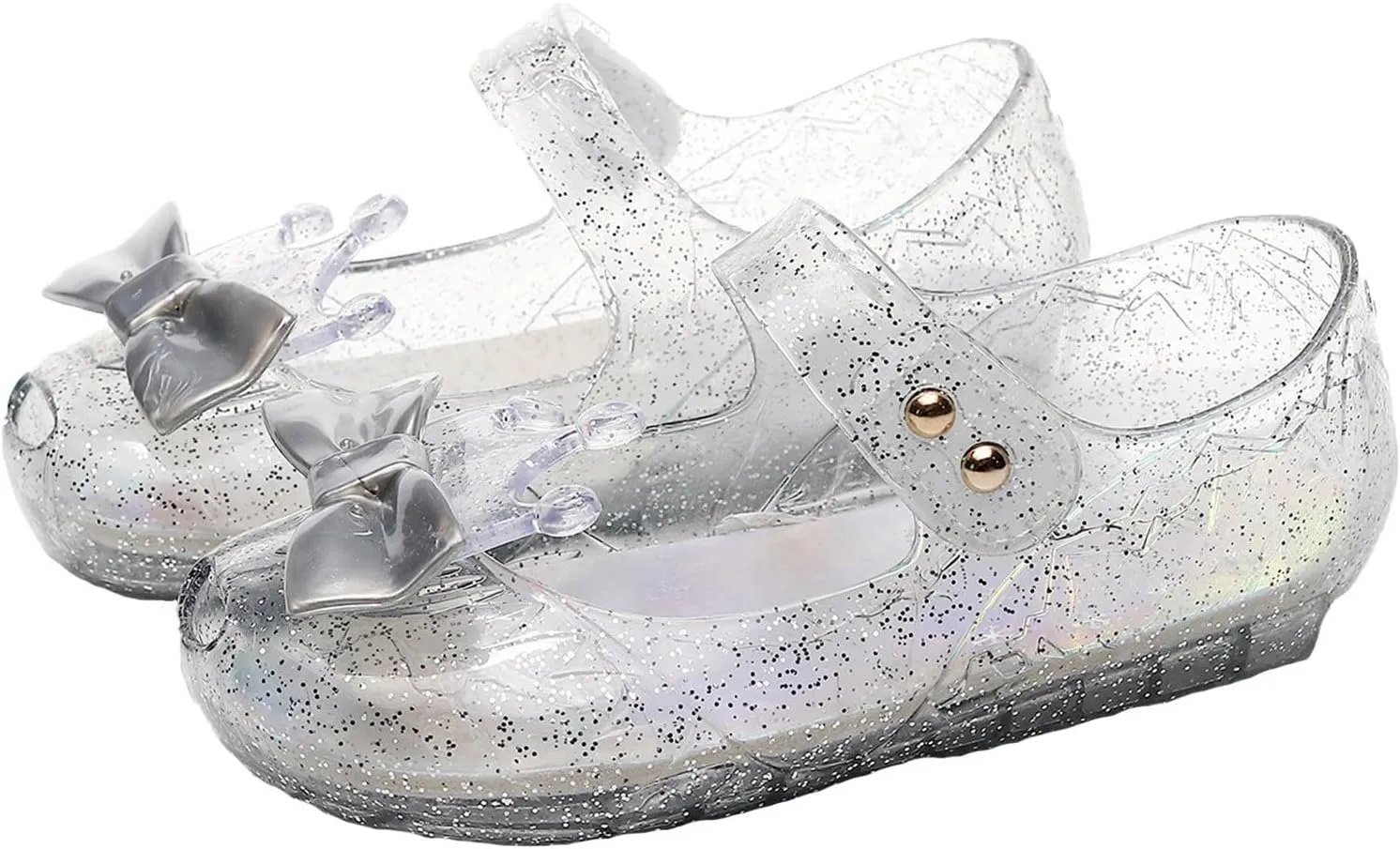Toddler Jelly Sandals Kids Girl Cute Crown Bowknot Princess Mary Jane Shoes Birthday Dance Party Glitter Dress Sandal