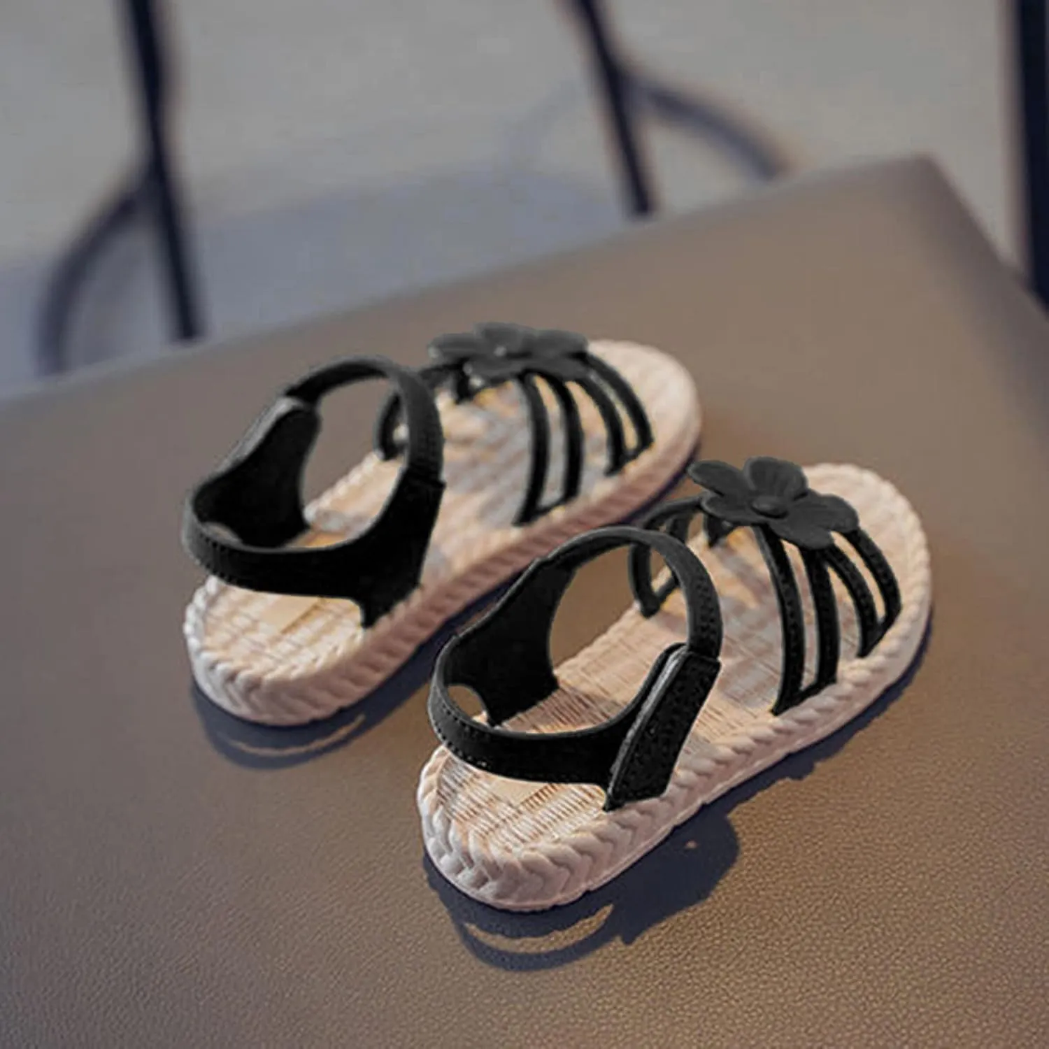 Toddler Kids Infant Girls Soild Flower Princress Shoes Soft Sole Non Slip First Walkers Prewalker Infant Jelly Sandals