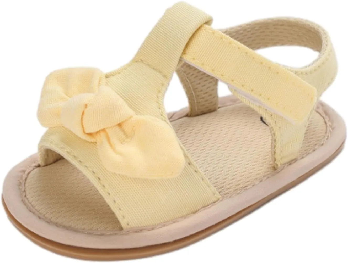 Toddler Sandals Baby Girls Sandals Ruffle Bowknot Premium Soft Sole Anti Slip Open Toe Breathable Summer Sport Sandals