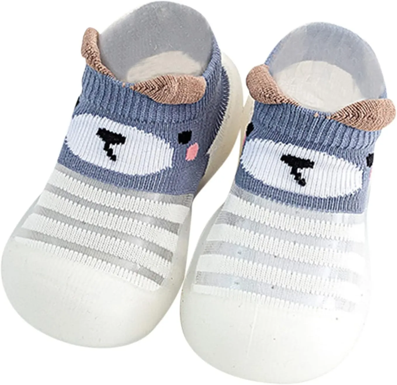 Toddler Shoes Baby First Walking Non-Skid Shoes Infant Boys Girls Print Breathable Knit Mesh Socks Shoes Slippers