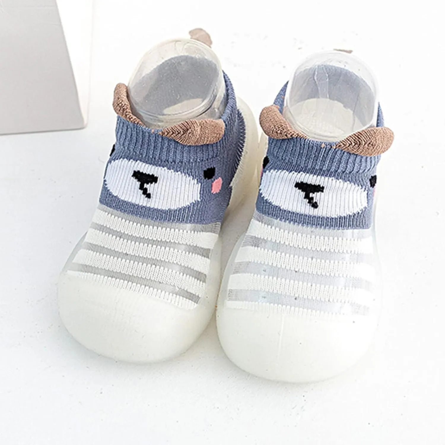 Toddler Shoes Baby First Walking Non-Skid Shoes Infant Boys Girls Print Breathable Knit Mesh Socks Shoes Slippers