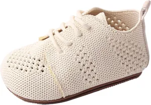 Toddler Shoes Infant Girls Boys Single Shoes First Walking Shoes Toddler Soft Bottom Breathable Mesh Rubber Sole Shoes