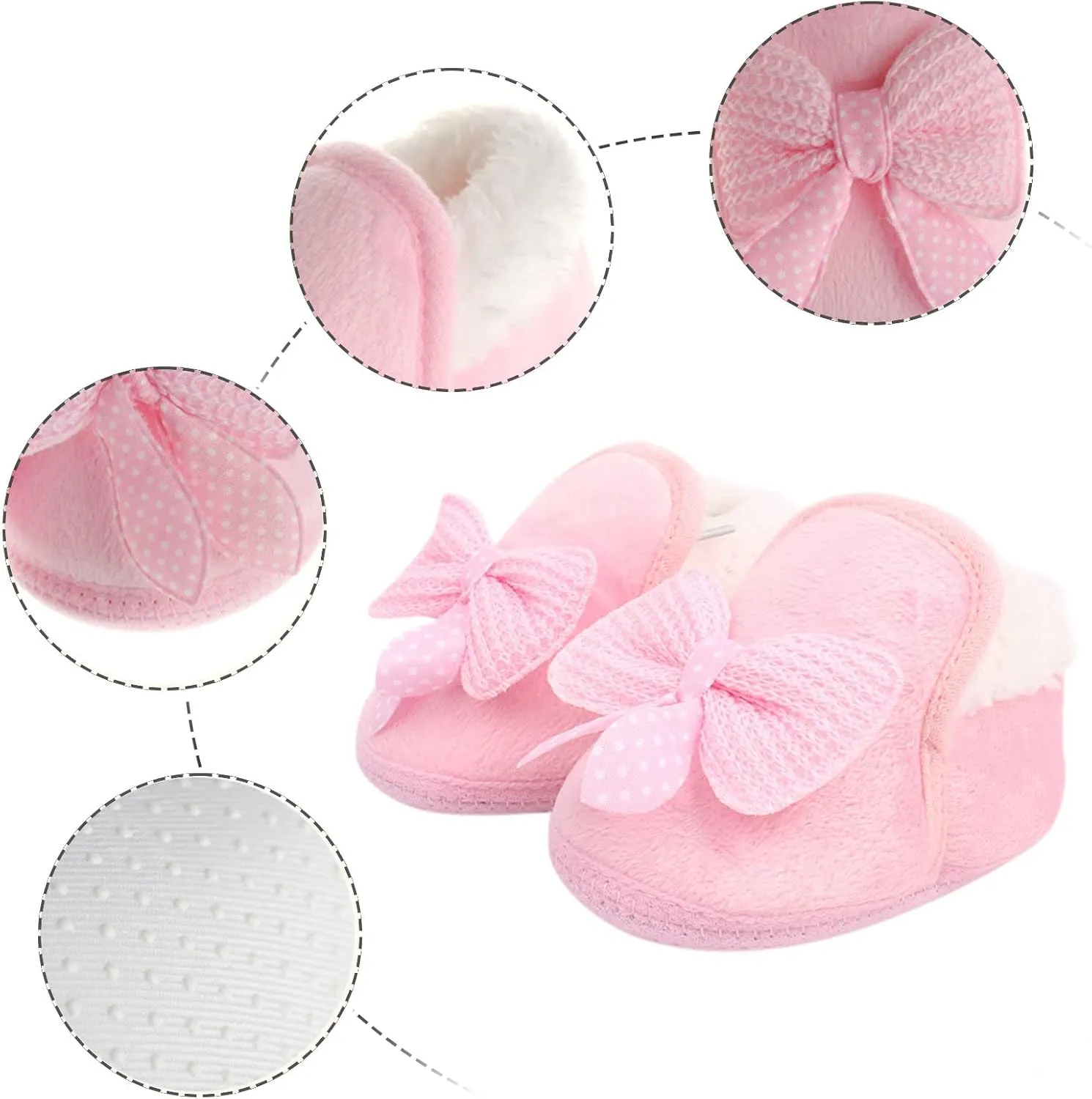 Toddler Sneakers Baby Girls Boys Warm Shoes Booties Soft Comfortable Short Boots Infant Toddler Shoes Soft Sole Sneakers