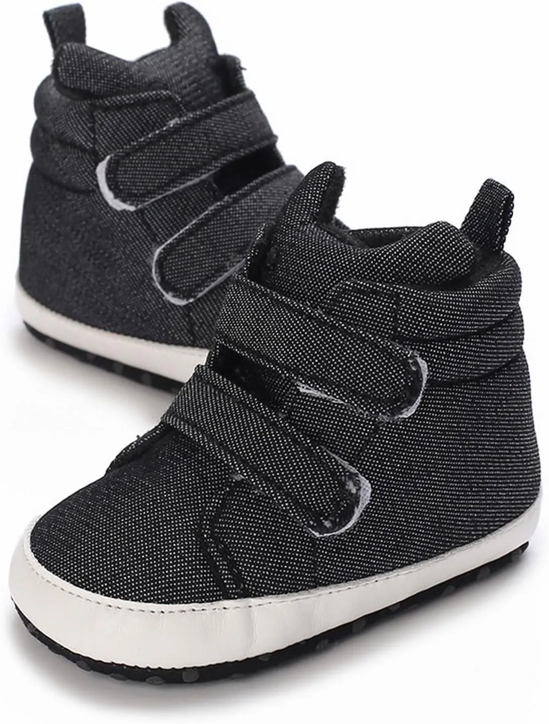 Toddler Sneakers Toddler Baby Boys Girls High Tops Ankle Sneakers Soft Anti Slip Sole PU Leather Lace-up Tennis Shoes