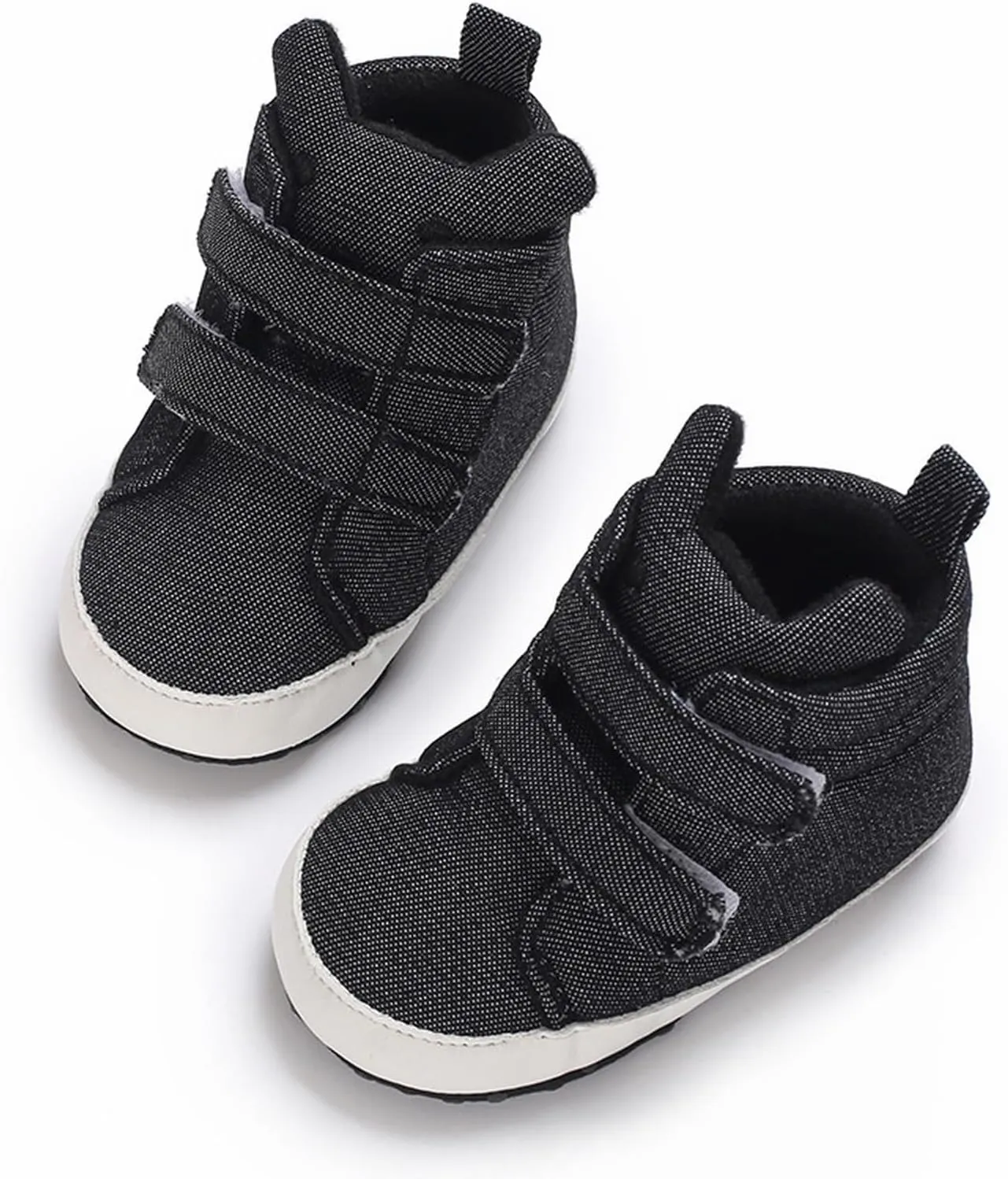 Toddler Sneakers Toddler Baby Boys Girls High Tops Ankle Sneakers Soft Anti Slip Sole PU Leather Lace-up Tennis Shoes