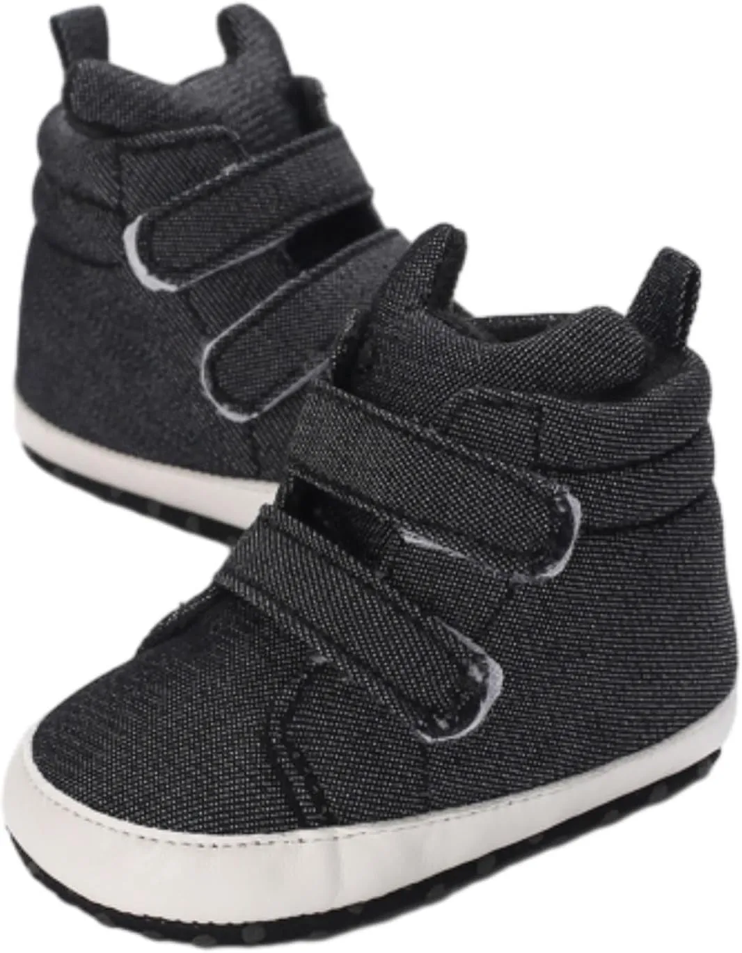 Toddler Sneakers Toddler Baby Boys Girls High Tops Ankle Sneakers Soft Anti Slip Sole PU Leather Lace-up Tennis Shoes