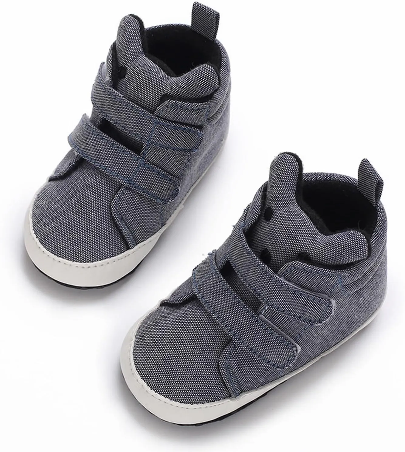 Toddler Sneakers Toddler Baby Boys Girls High Tops Ankle Sneakers Soft Anti Slip Sole PU Leather Lace-up Tennis Shoes