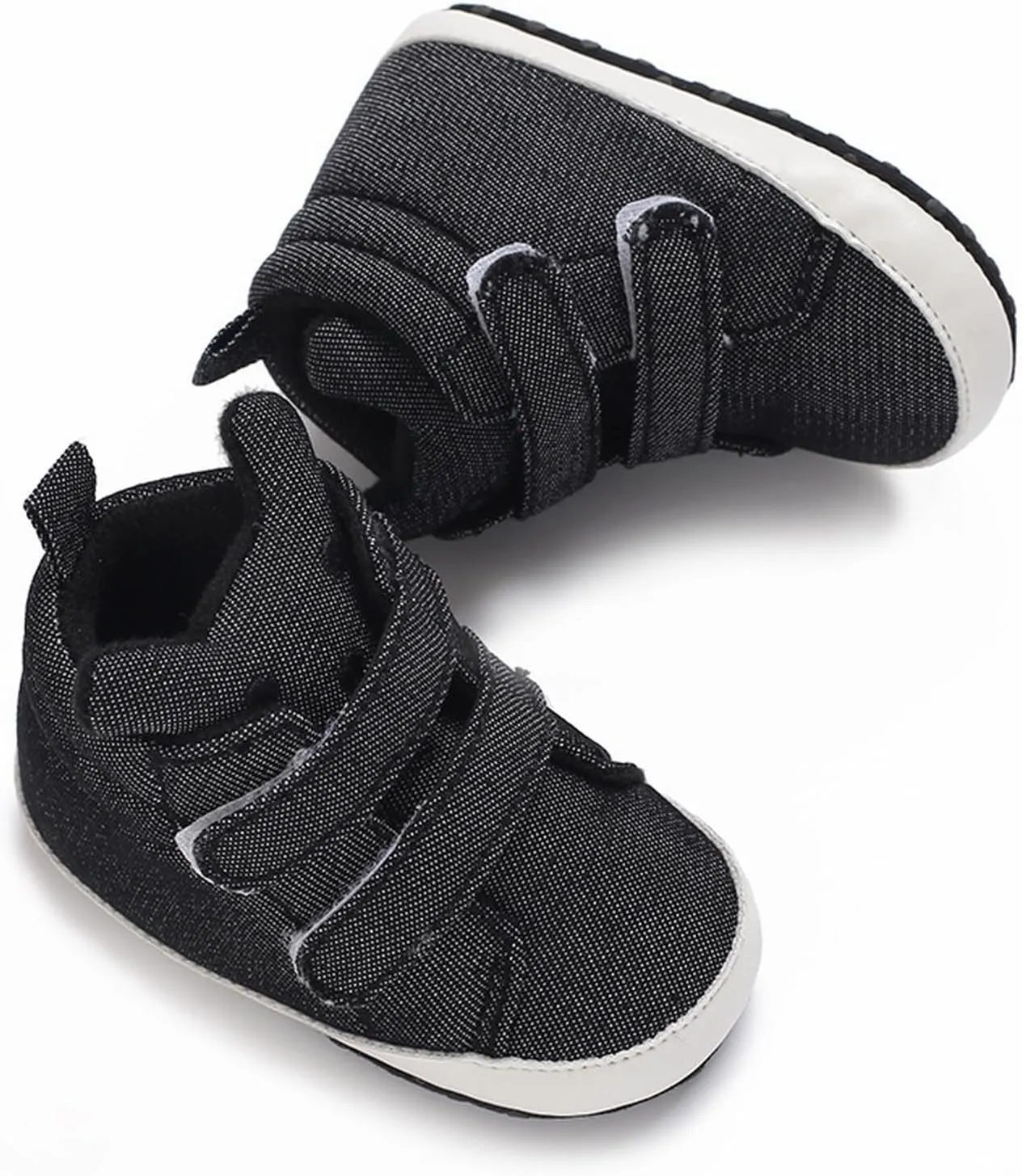 Toddler Sneakers Toddler Baby Boys Girls High Tops Ankle Sneakers Soft Anti Slip Sole PU Leather Lace-up Tennis Shoes